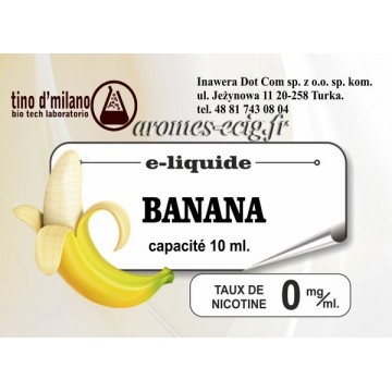 E-Liquide Banane 0 mg Tino D'Milano
